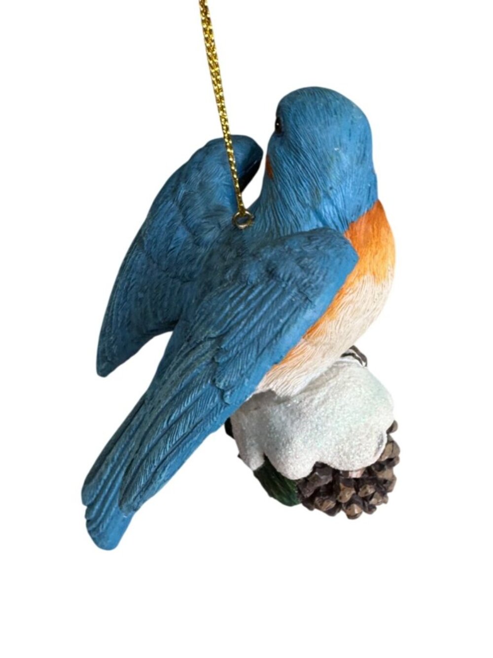 Danbury Mint Bluebird Hanging Ornament Multicolor Resin Textured - Picture 5 of 7